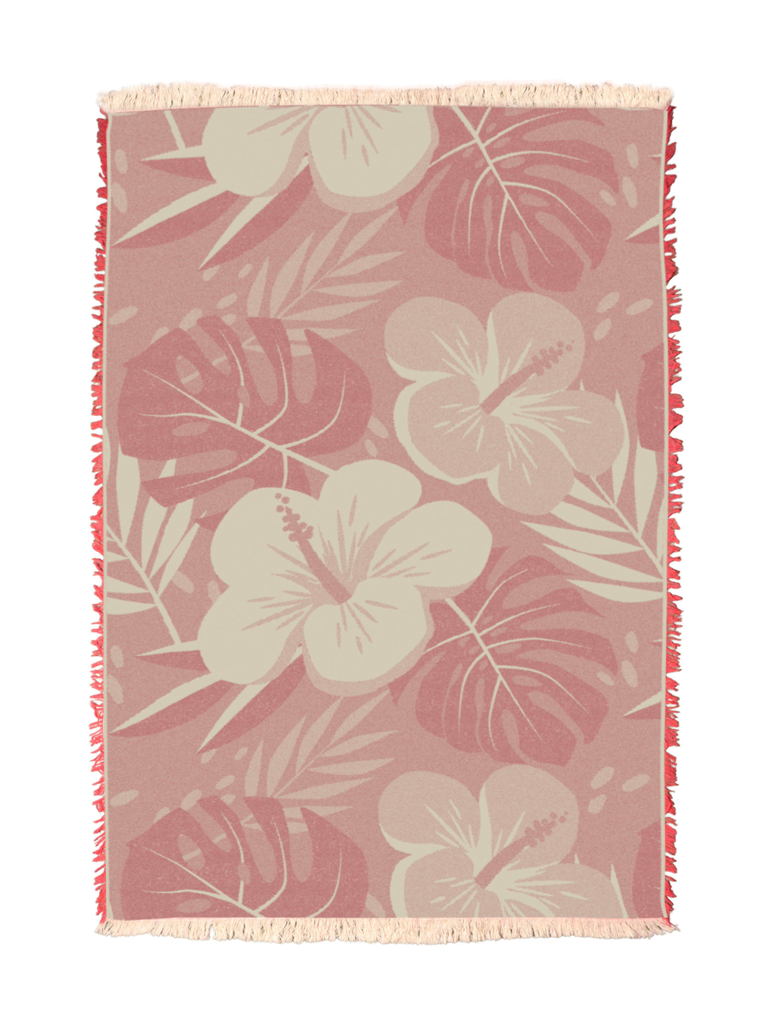 Sunset Hibiscus Red Towel