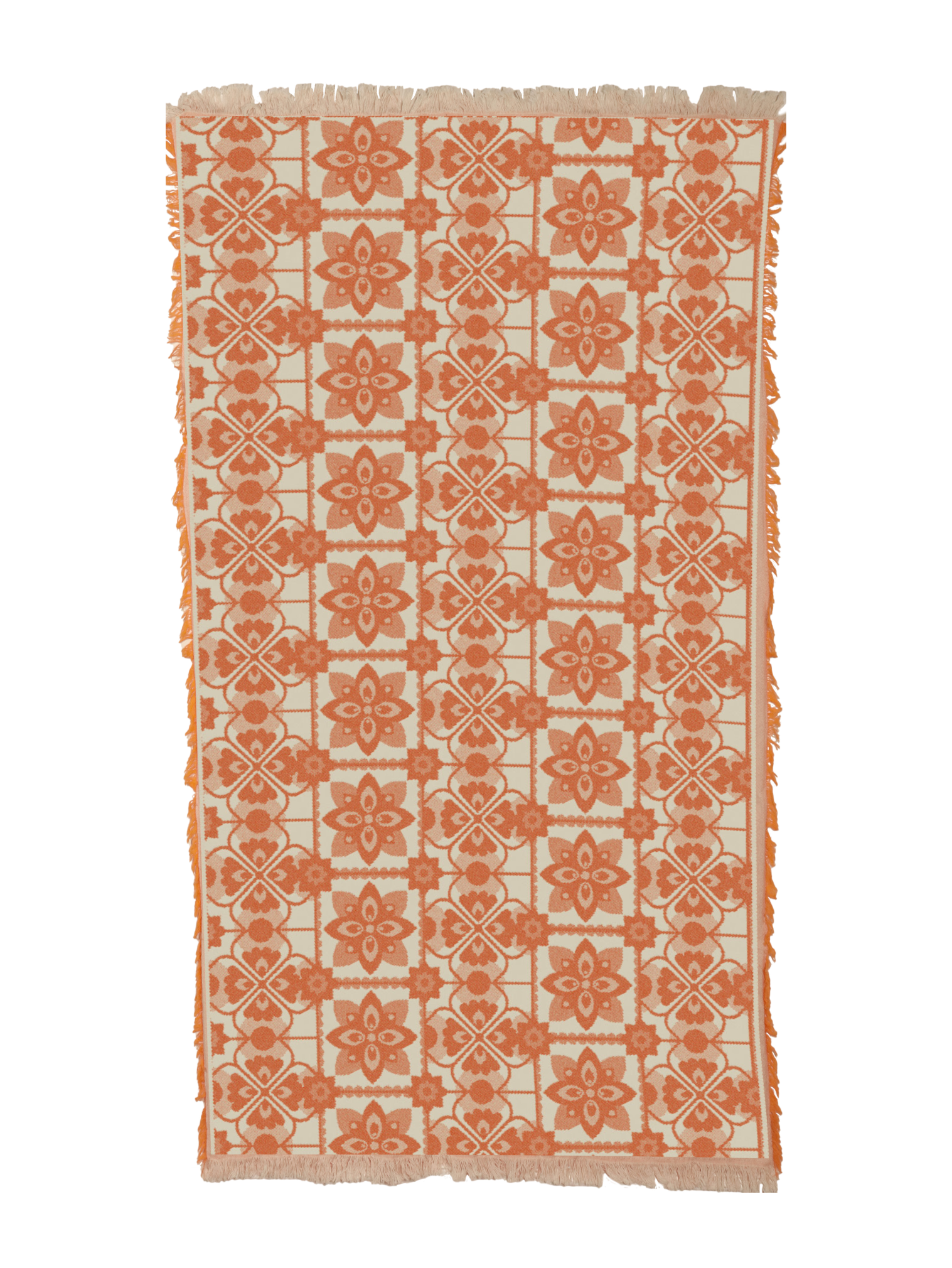 Tiles 2 in Orange Small Towel