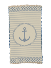 Anchor in Dark Blue Small Towel