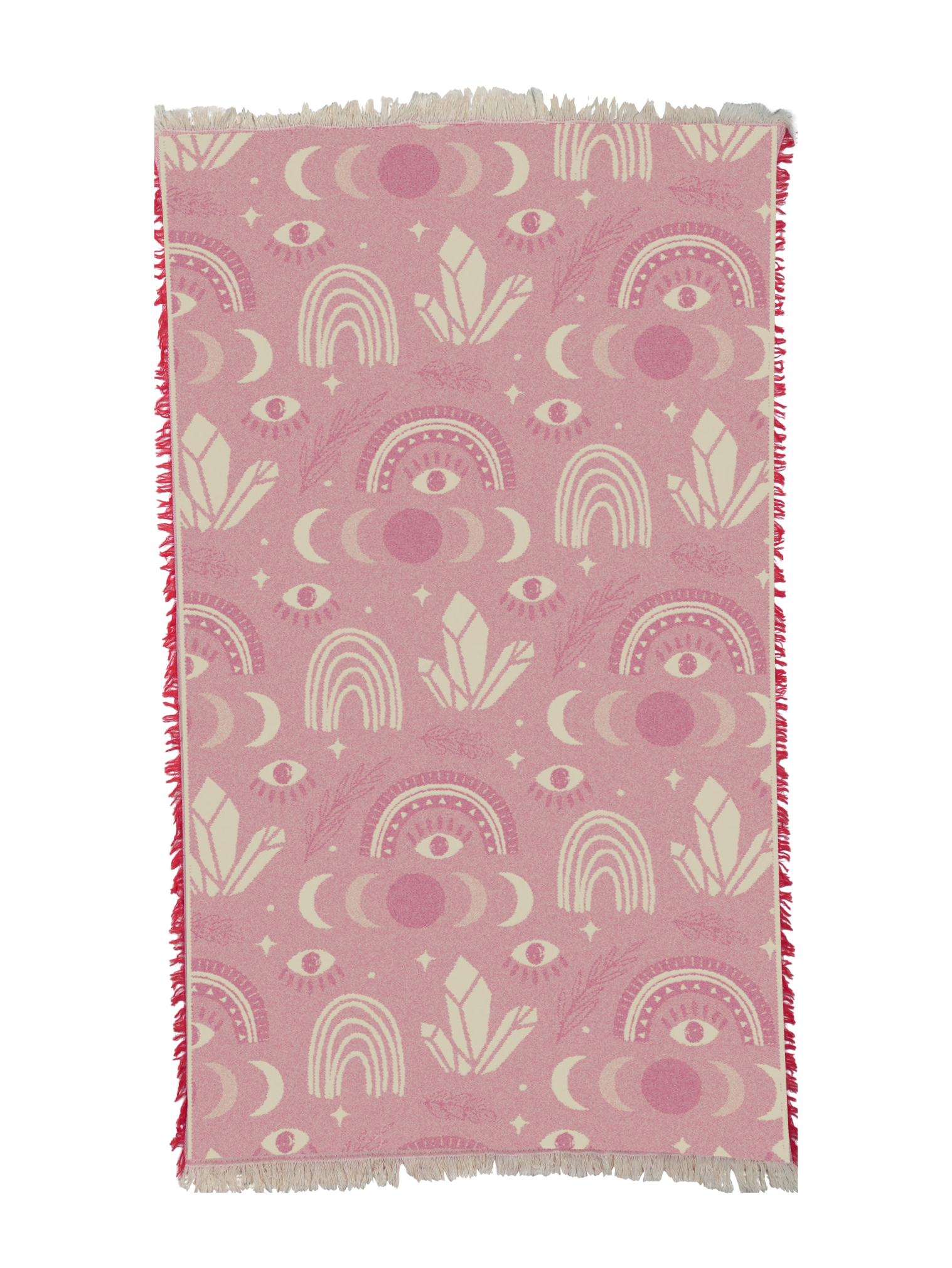 Boho Eyes in Pink Small Towel