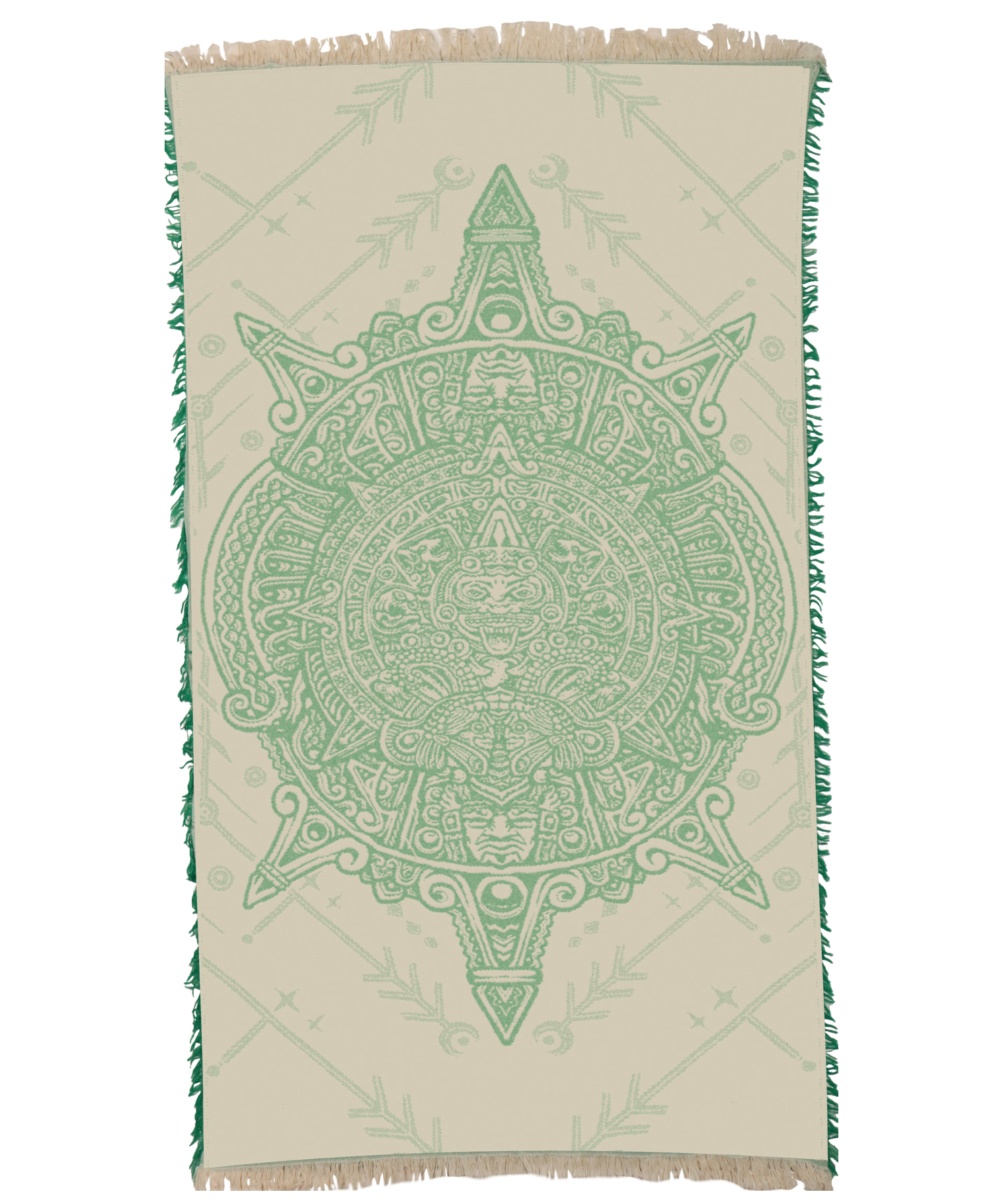 Aztec Turtle in Green Small Towel