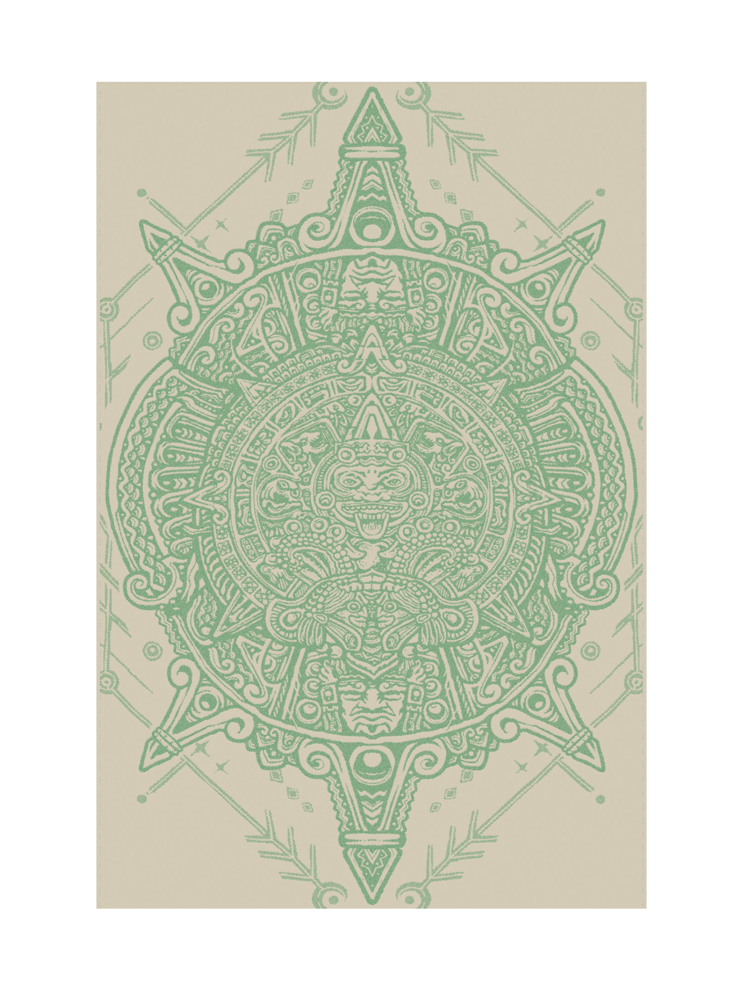 Aztec Turtle In Green Towel