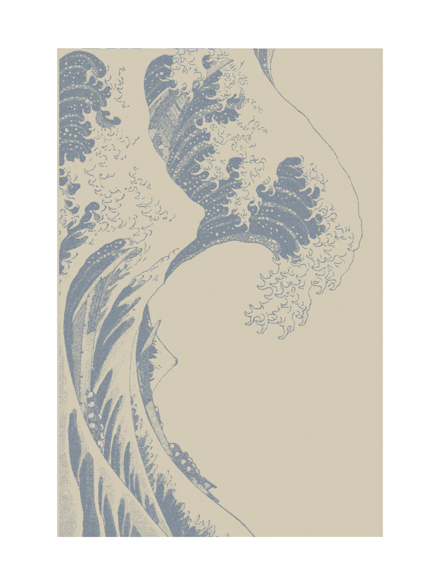 Great Wave In Dark Blue Towel