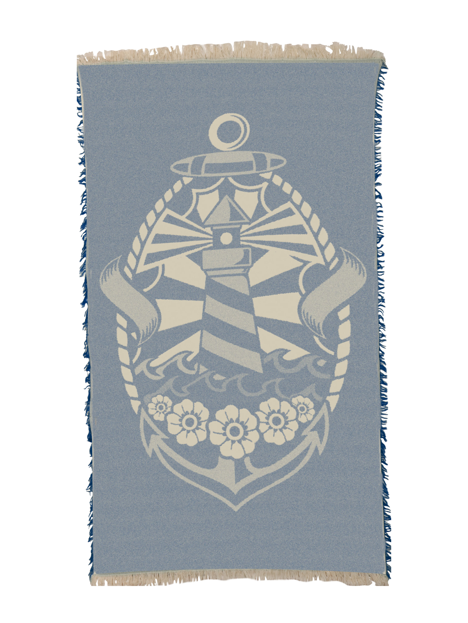 Lightouse in Dark Blue Small Towel