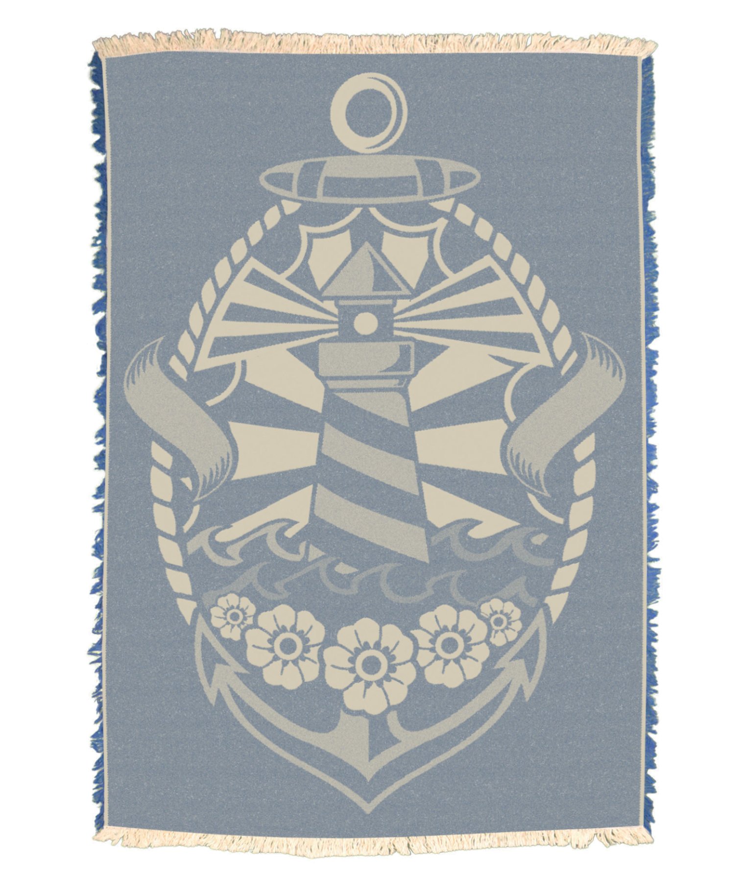 Lighthouse in Dark Blue Towel