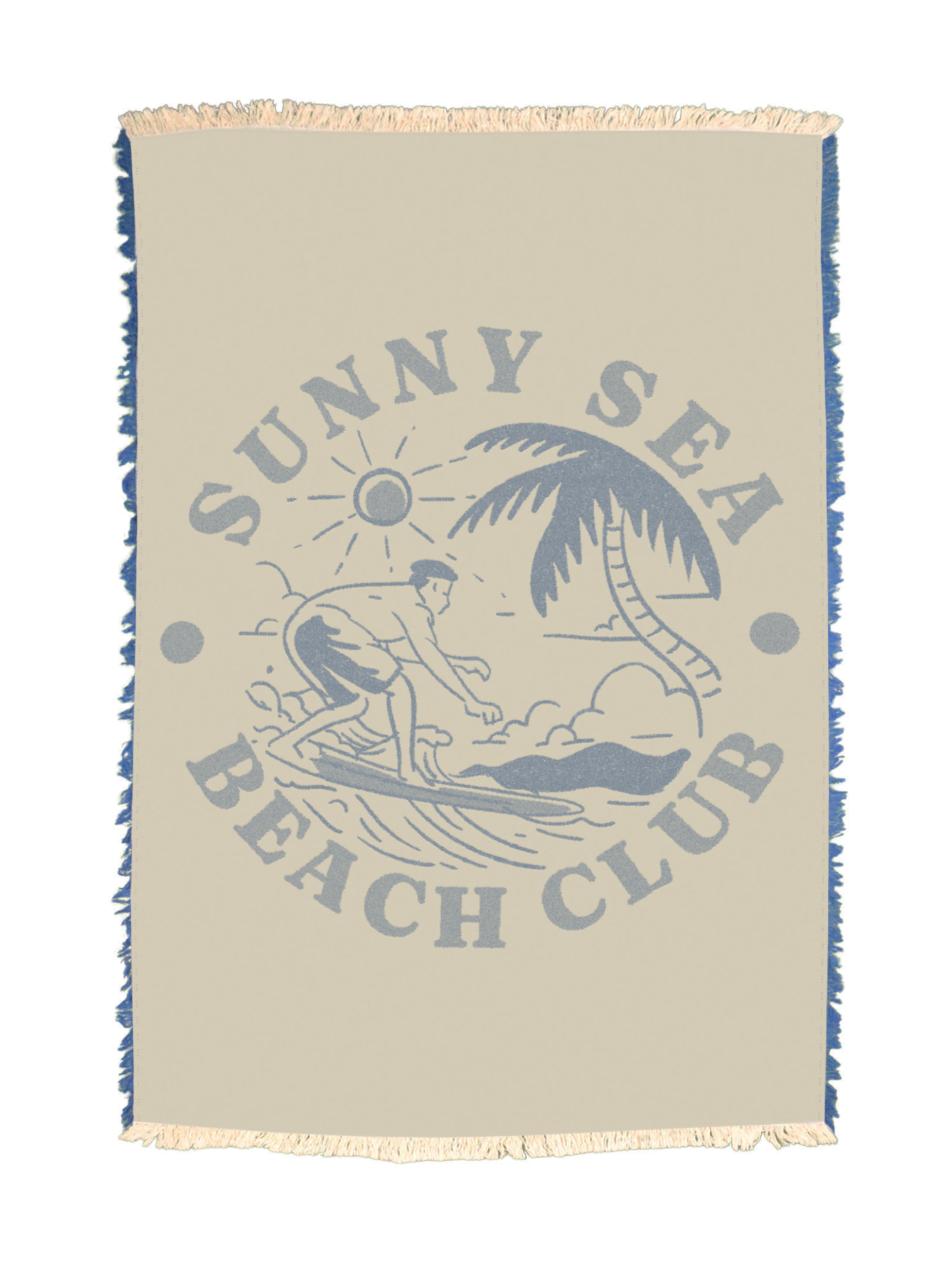 Sunny Sea Beach Club In Dark Blue Towel