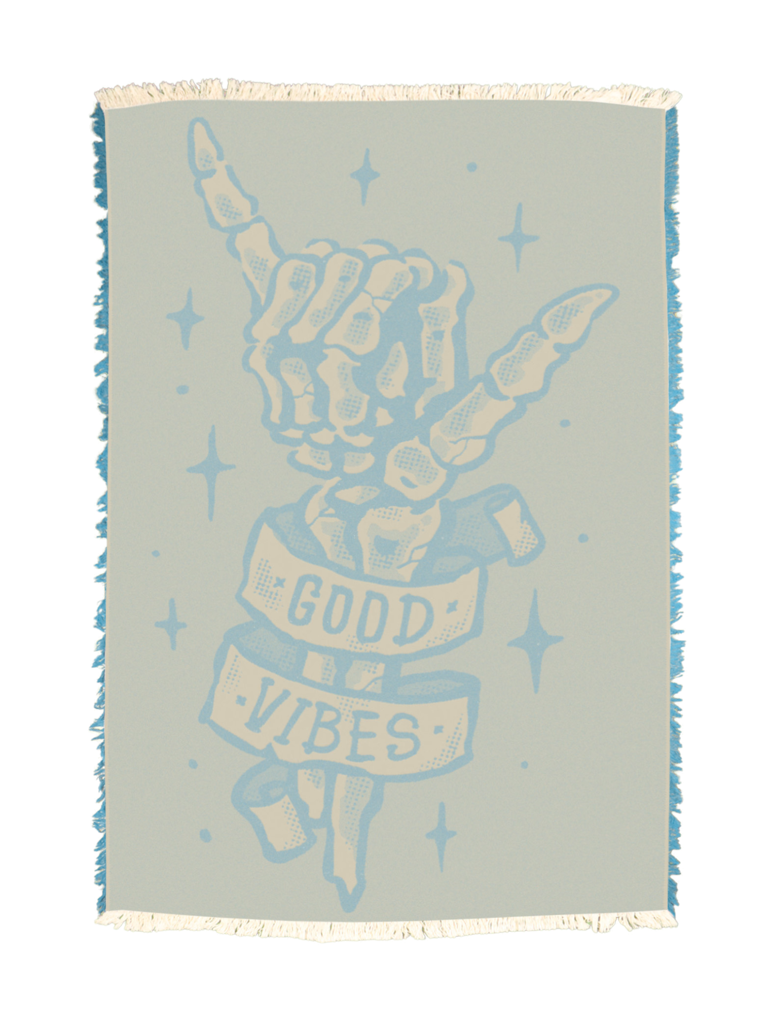 Good Vibes In Light Blue Towel