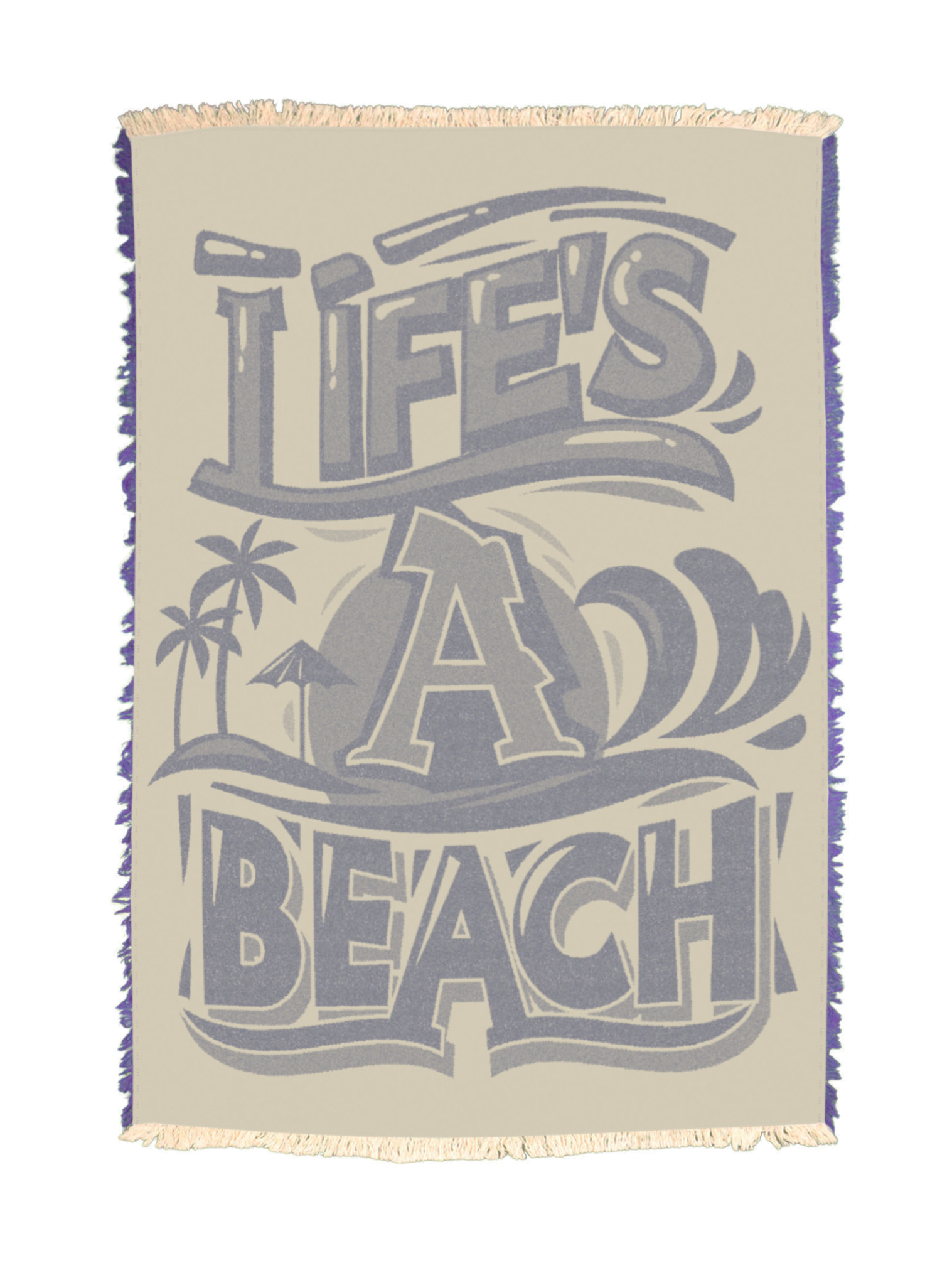 Lifes A Beach In Purple Towel