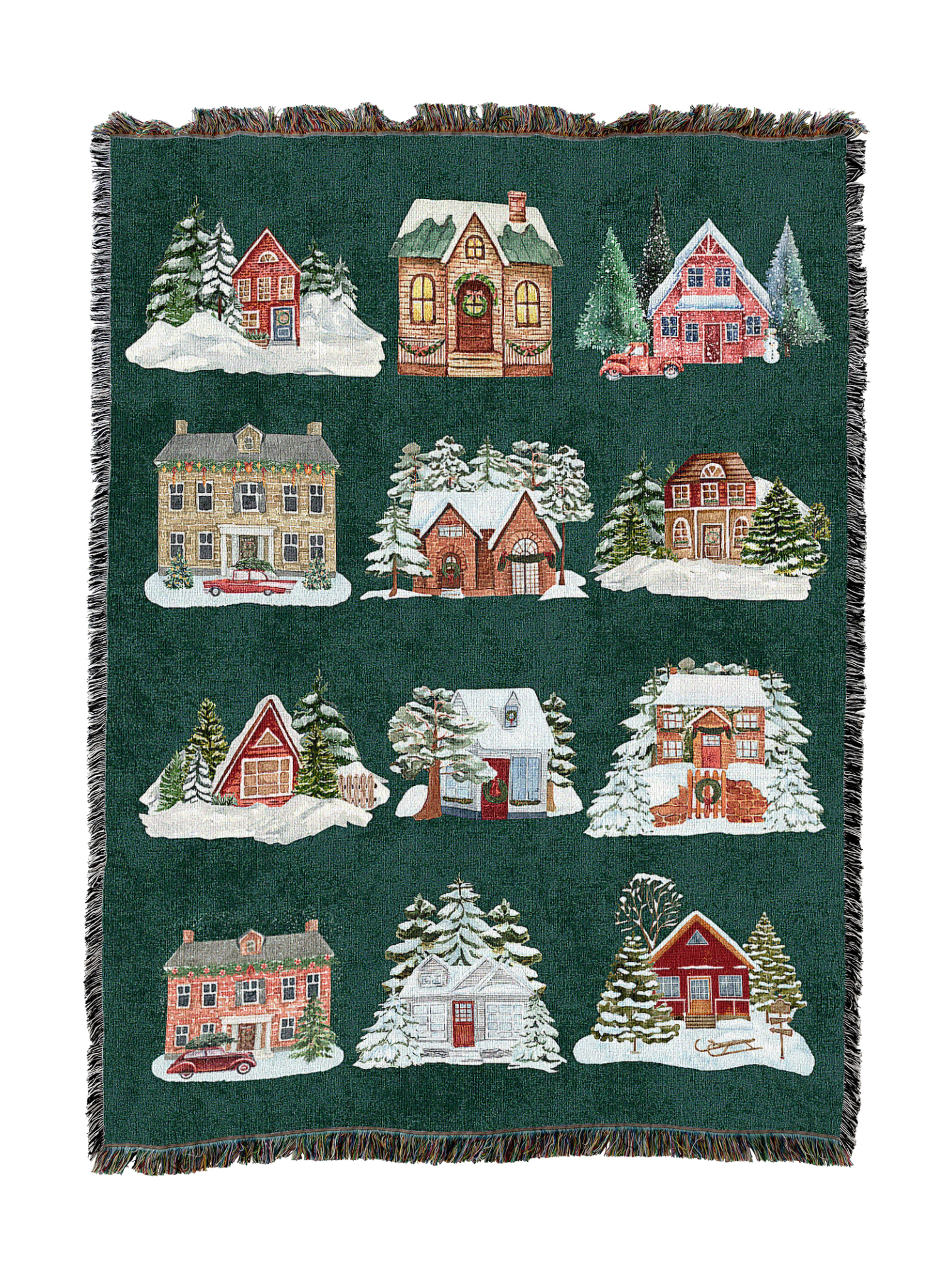 Merry Times Village Blanket