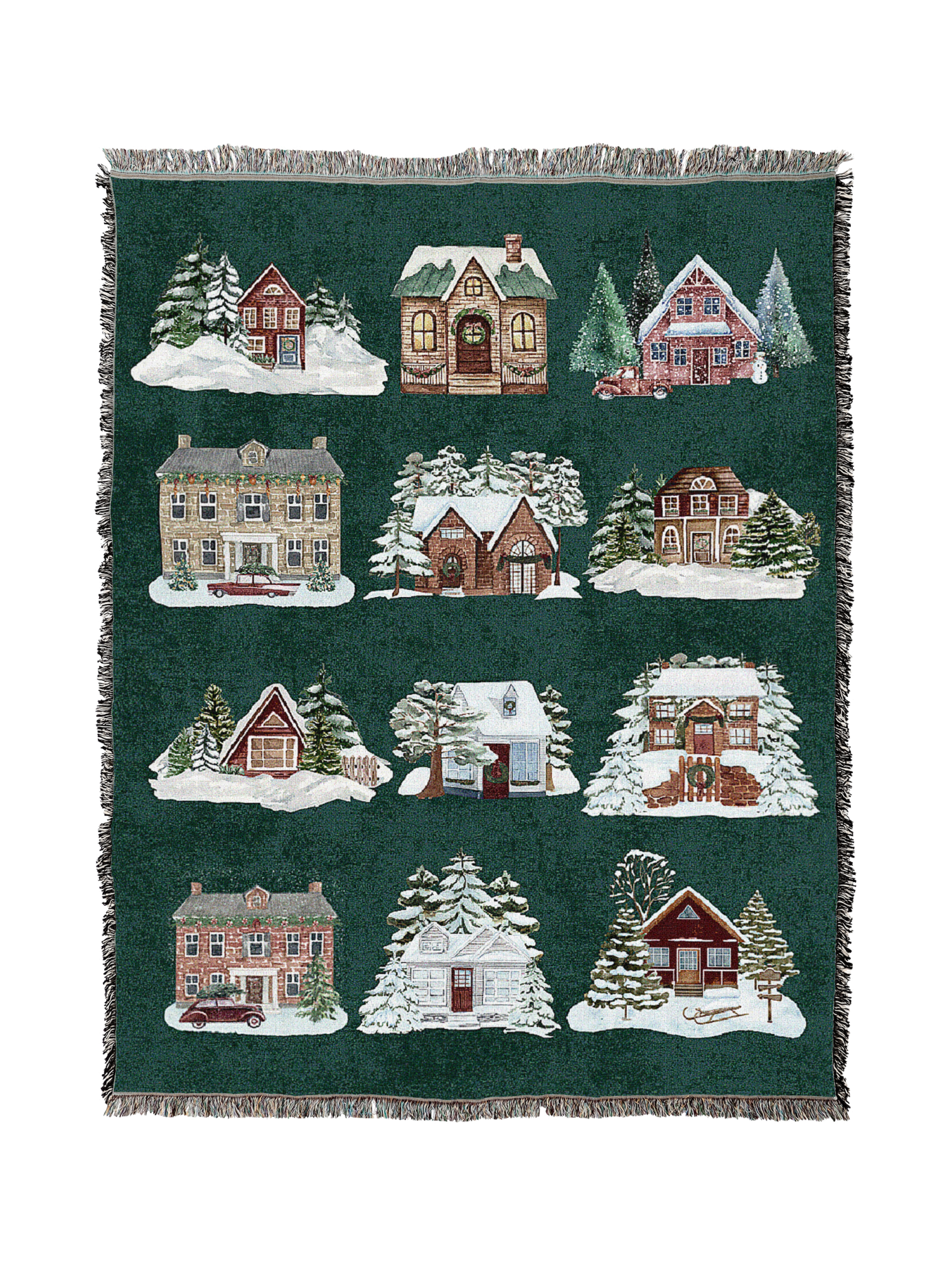 Merry Times Village Blanket