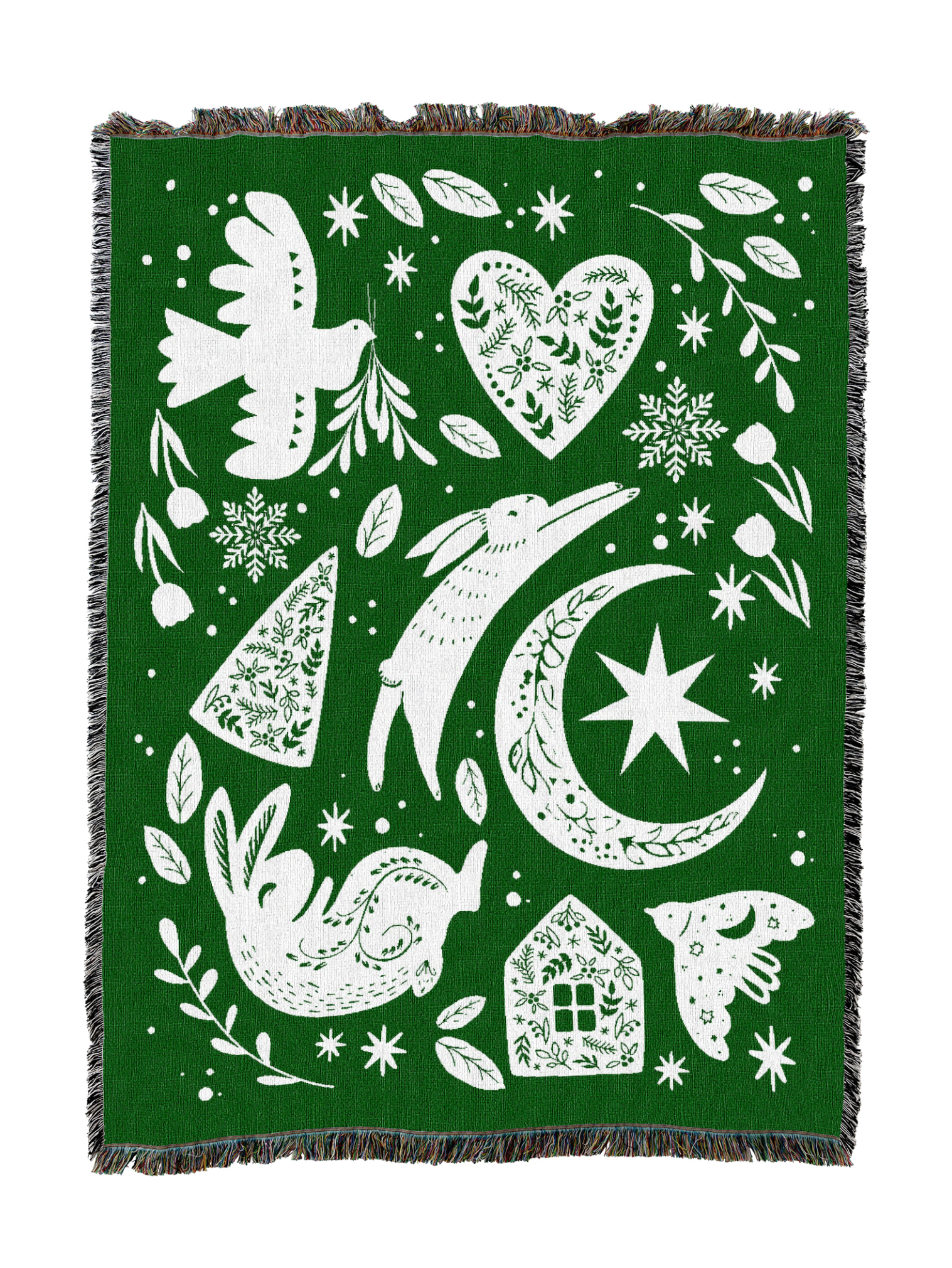 Joyful Christmas Stencil Blanket