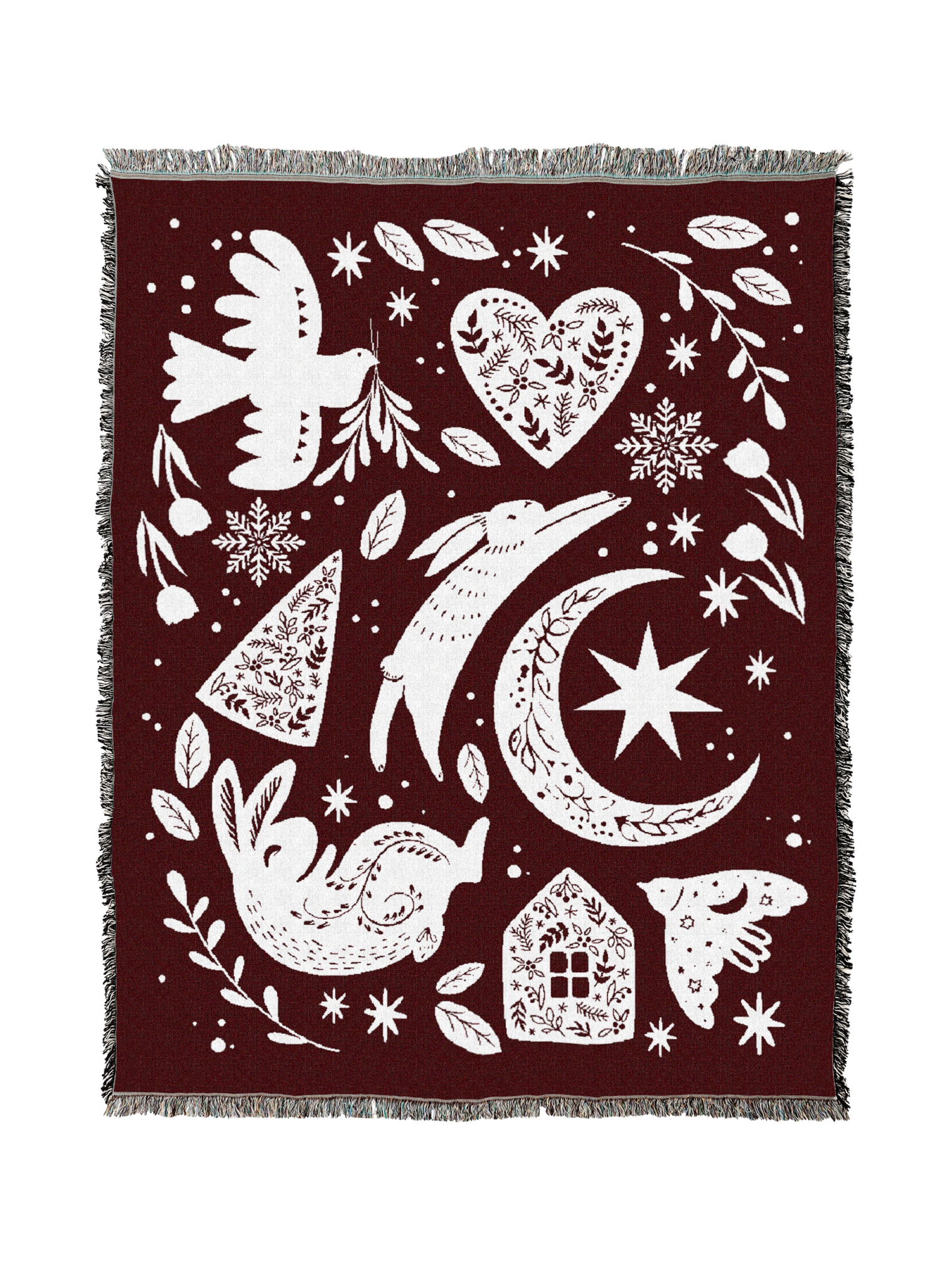 Joyful Christmas Stencil Blanket