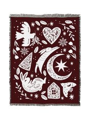 Joyful Christmas Stencil Blanket
