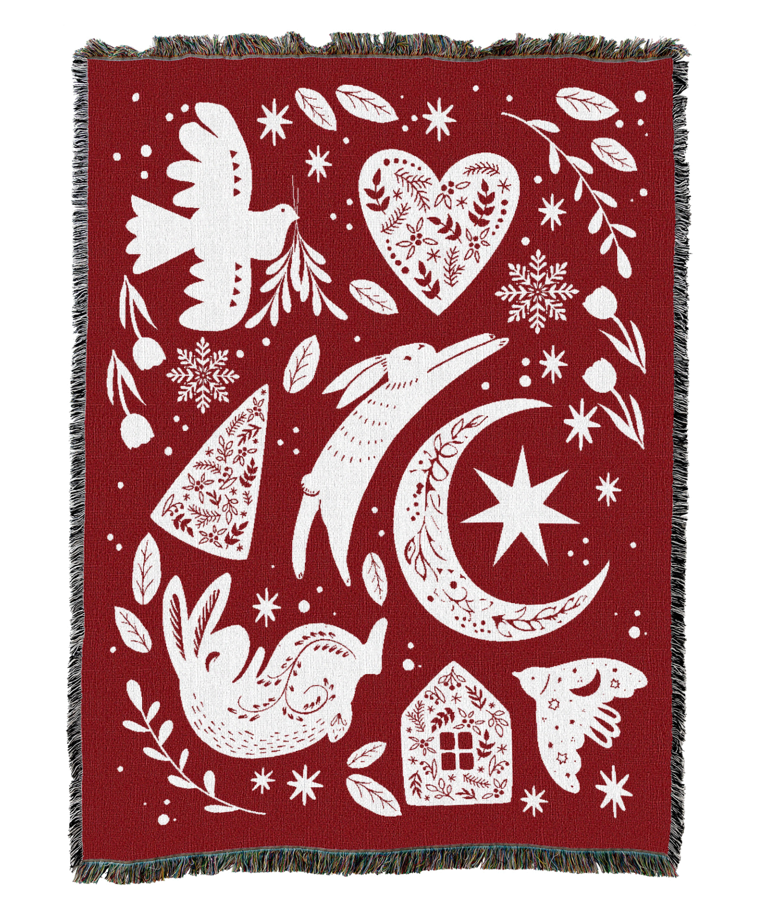 Joyful Christmas Stencil Blanket