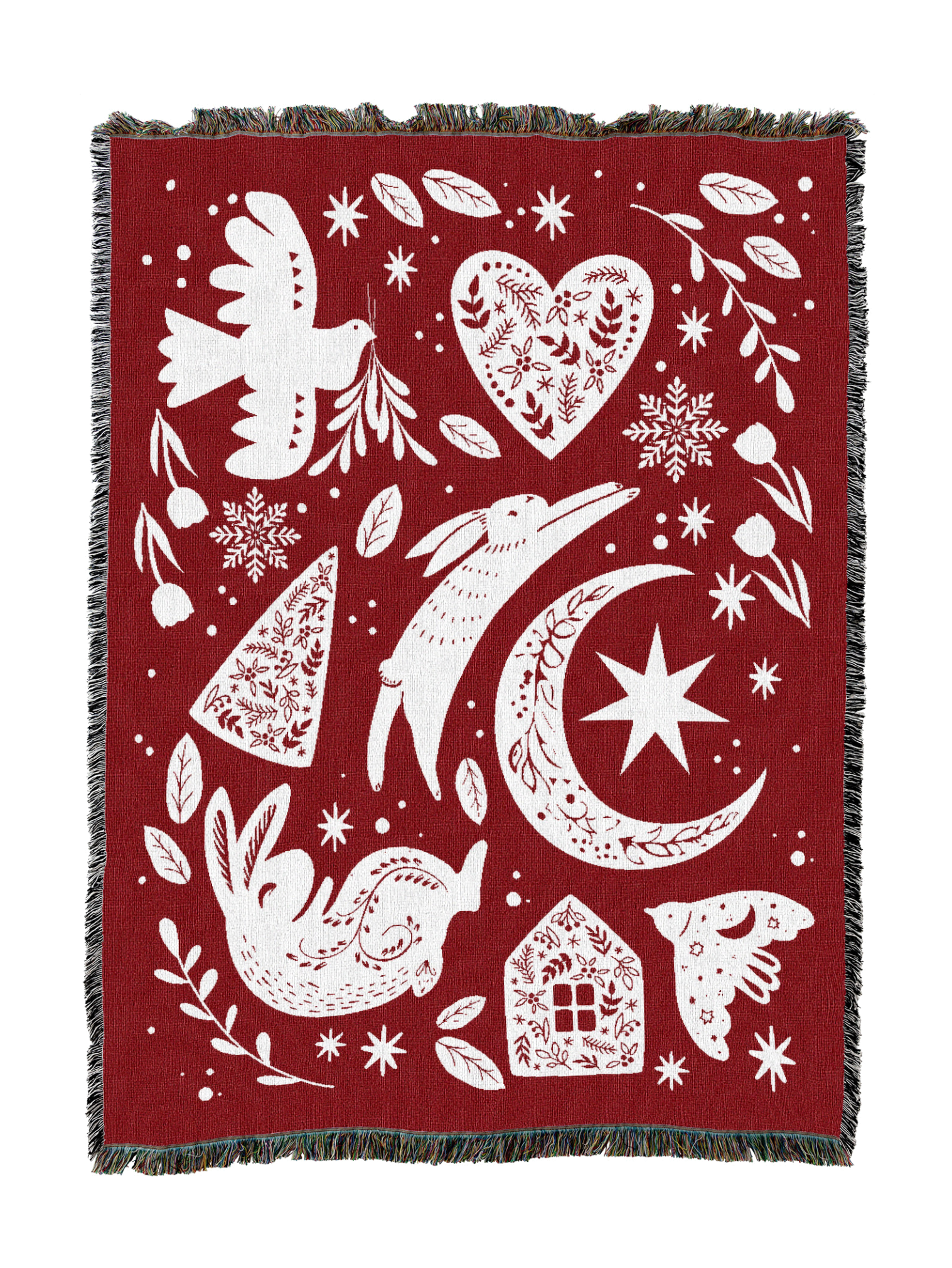Joyful Christmas Stencil Blanket