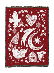 Joyful Christmas Stencil Blanket