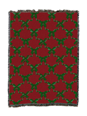 Green Christmas Bows Blanket