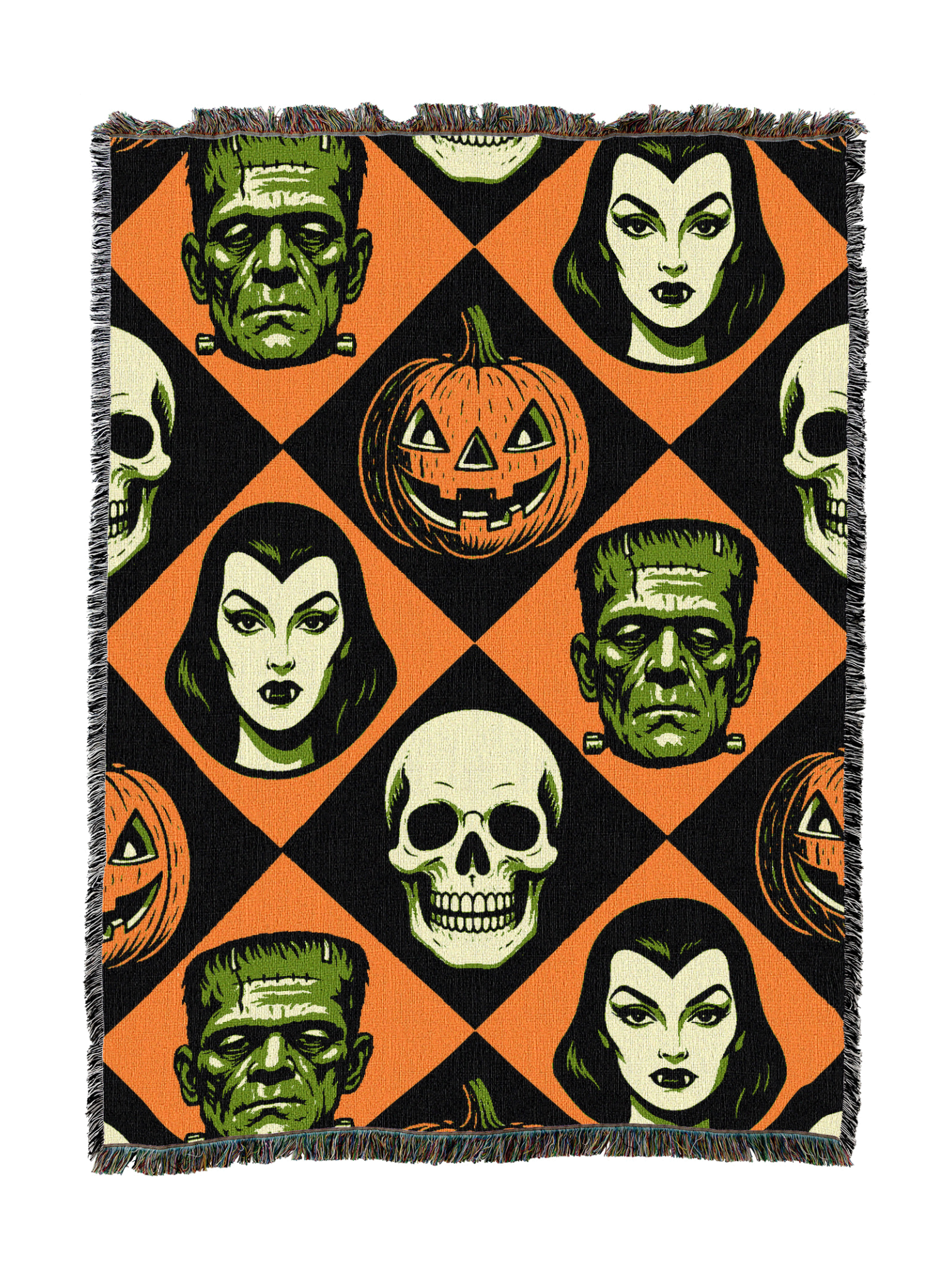 Retro Spook Pattern Blanket