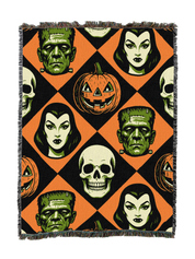 Retro Spook Pattern Blanket