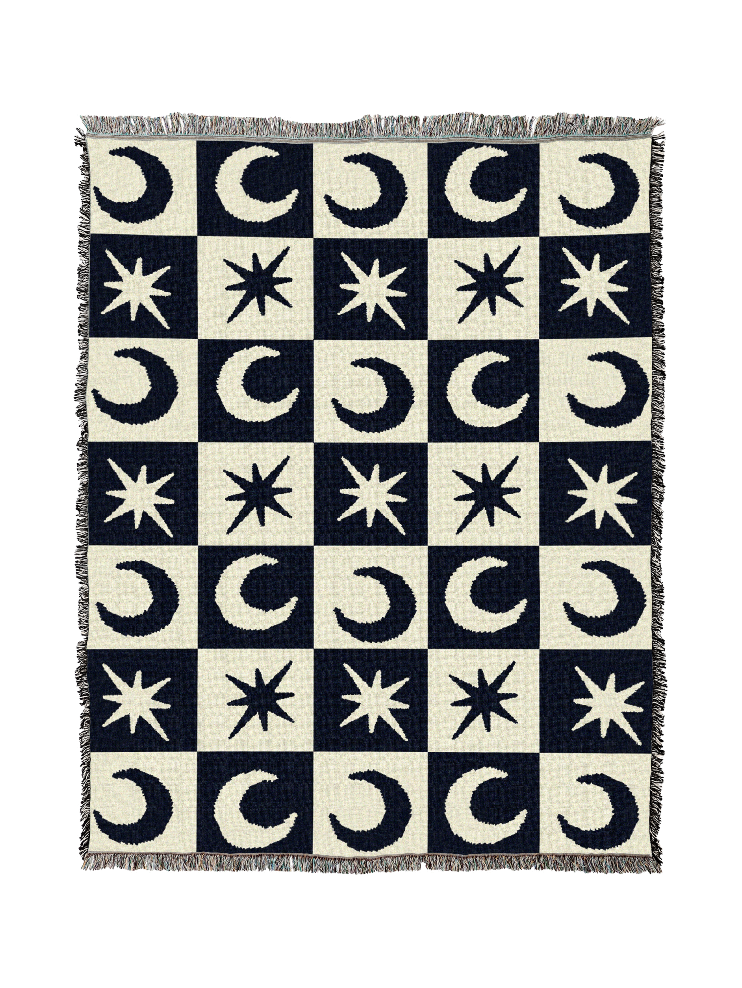 Sun And Star Checkerboard Blanket
