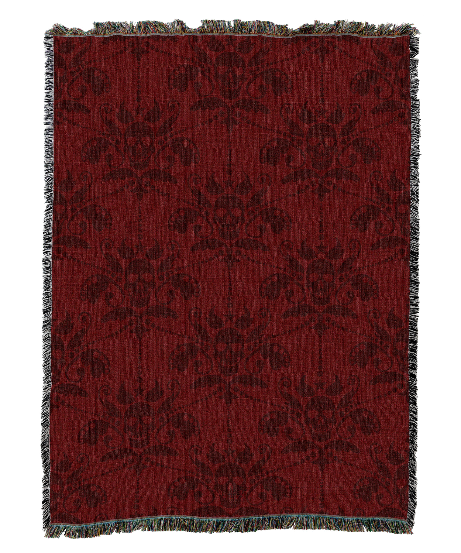 Damask Skull Blanket