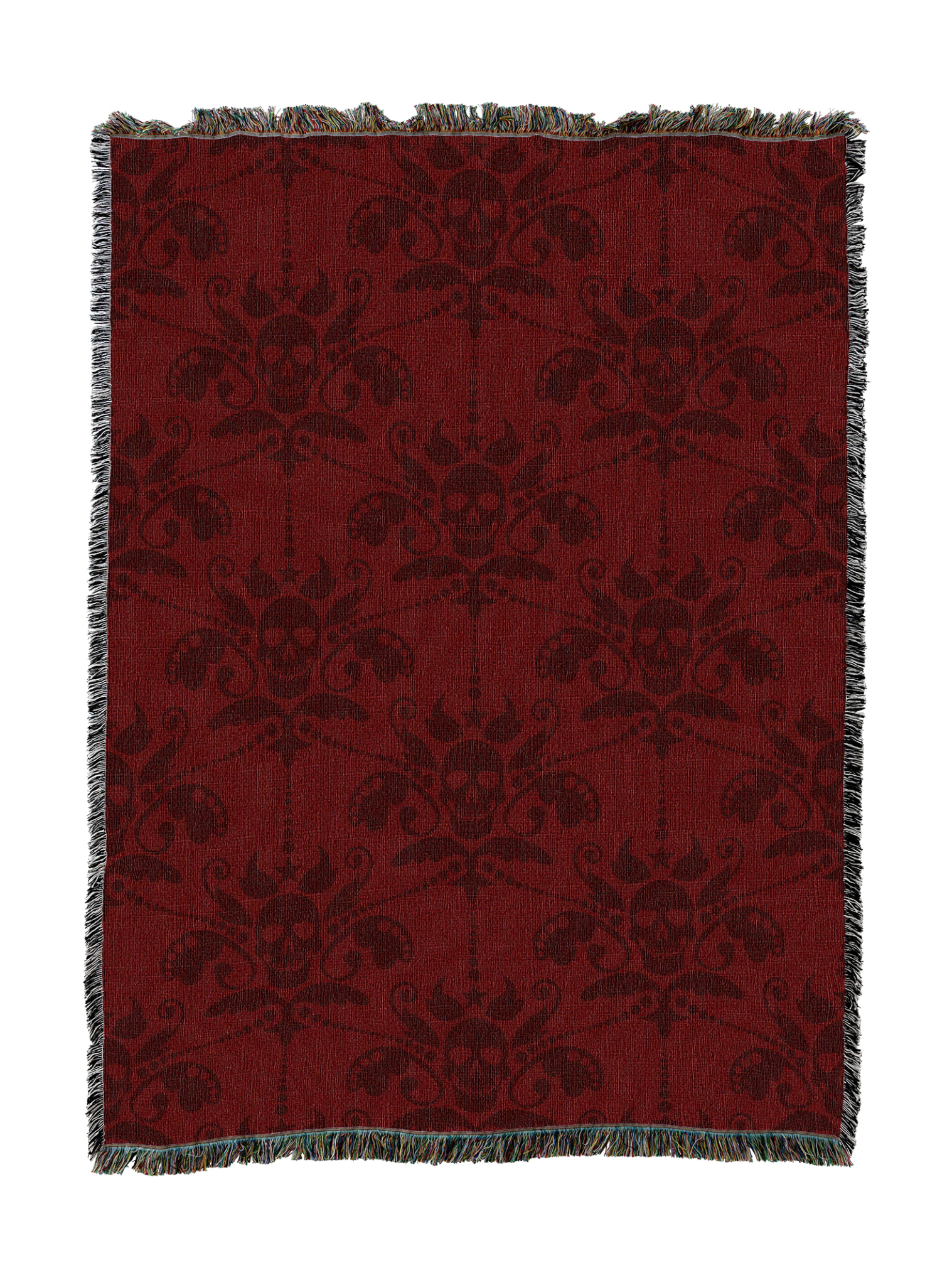 Damask Skull Blanket