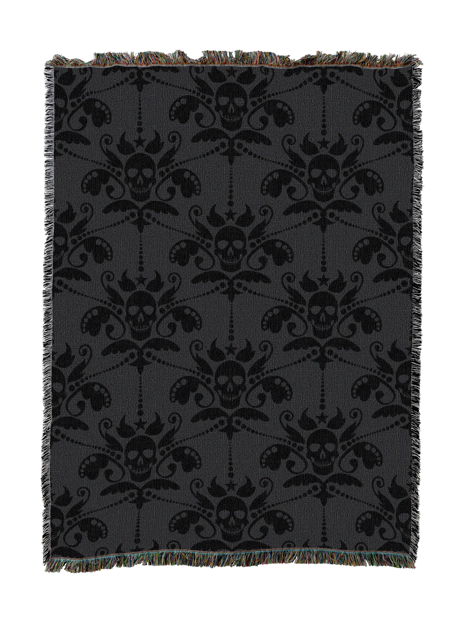 Damask Skull Blanket