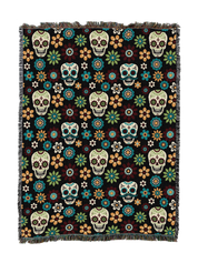 Flower Skulls Blanket