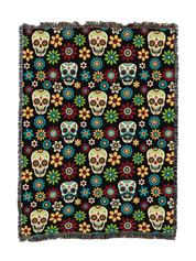 Flower Skulls Blanket