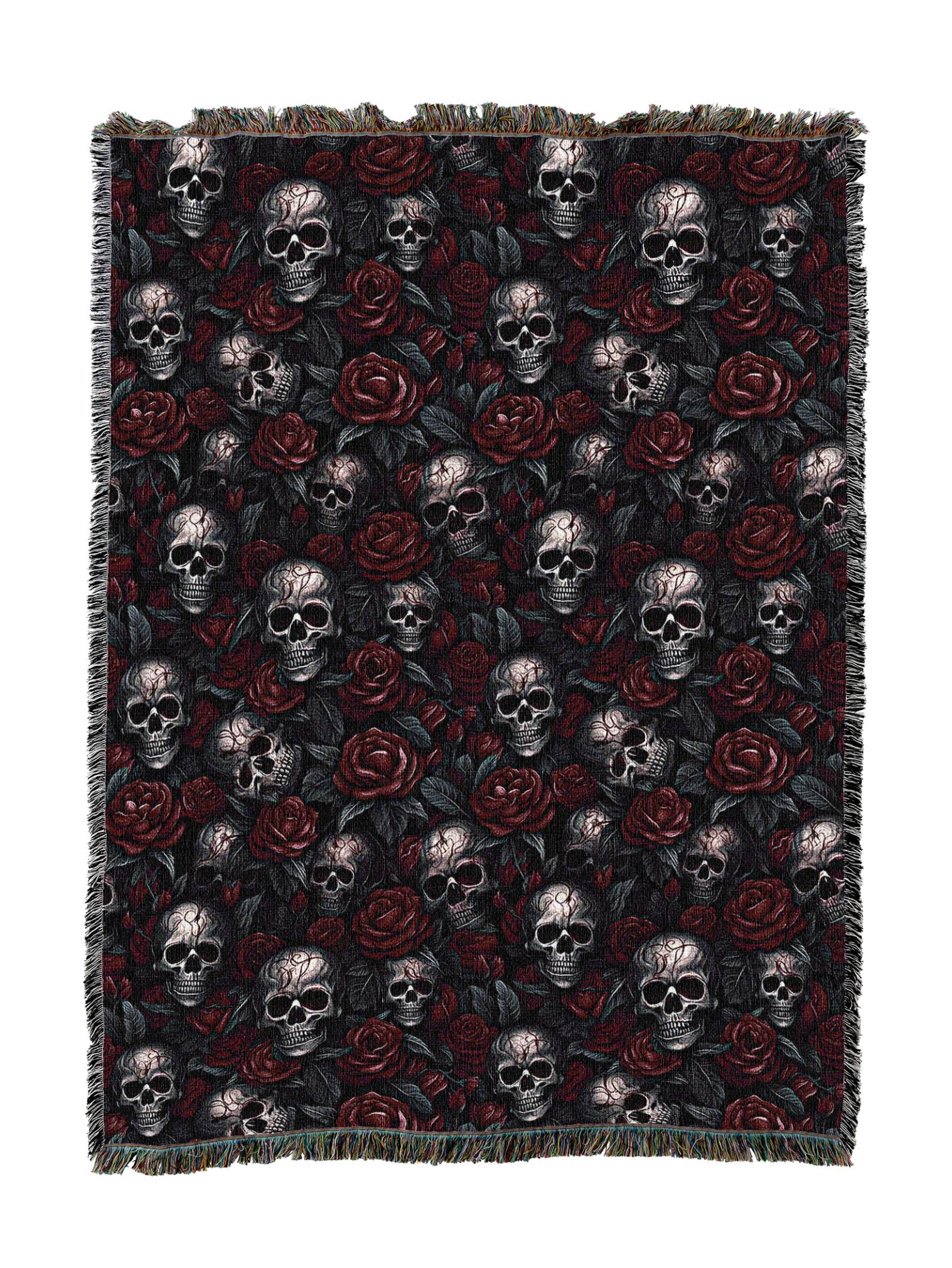 Skulls And Roses Blanket