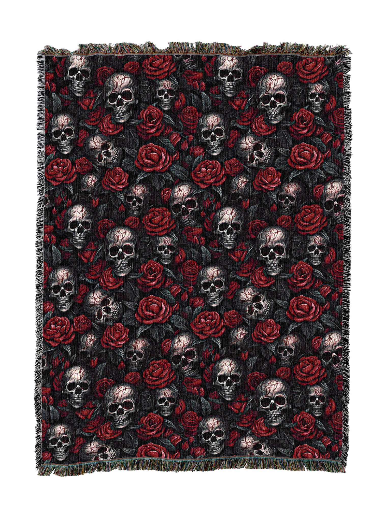 Skulls And Roses Blanket