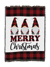 Buffalo Plaid Christmas Gnomes Blanket
