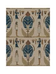 Blue Heiroglyphs Blanket