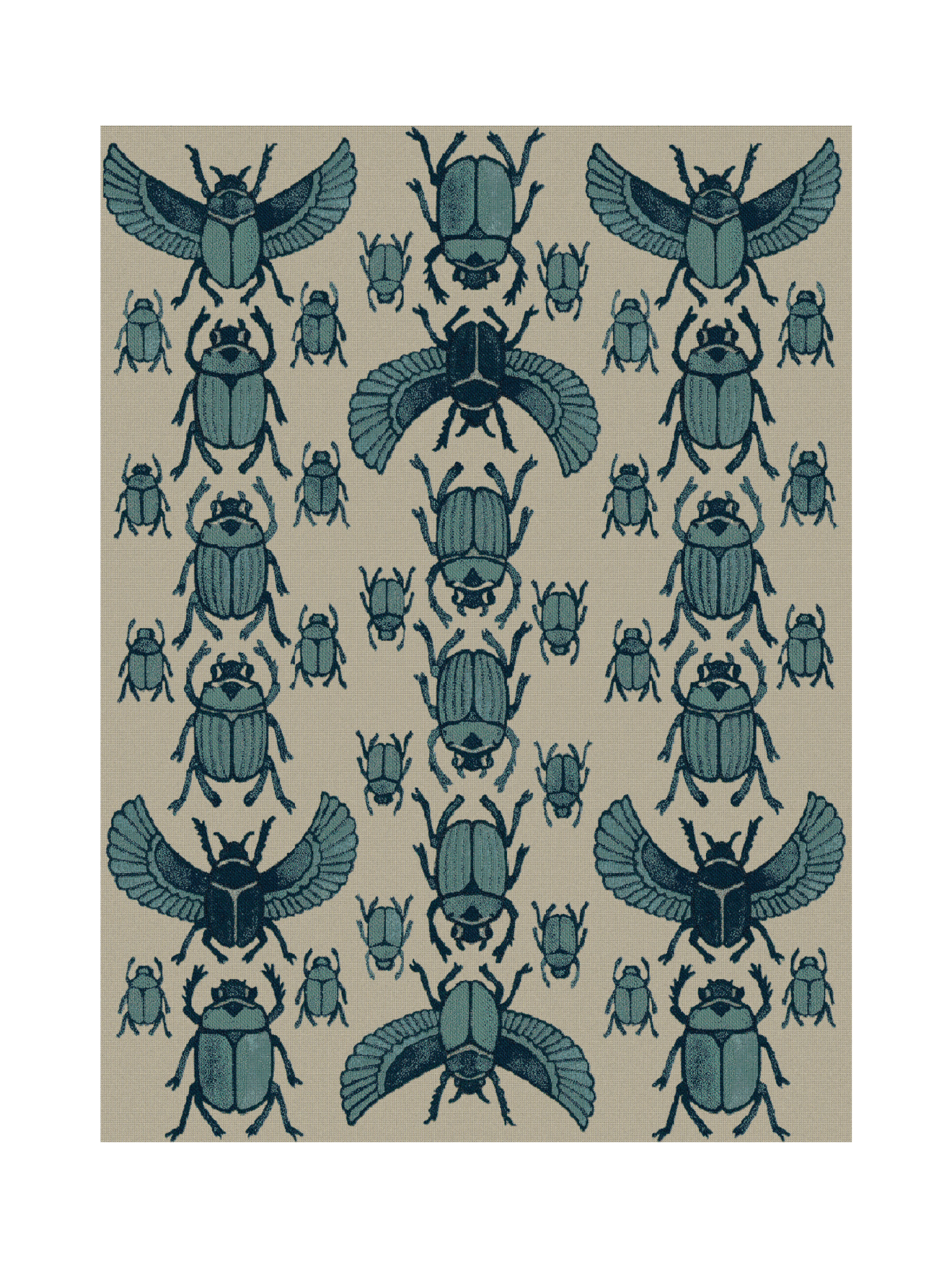 Blue Scarabs Blanket