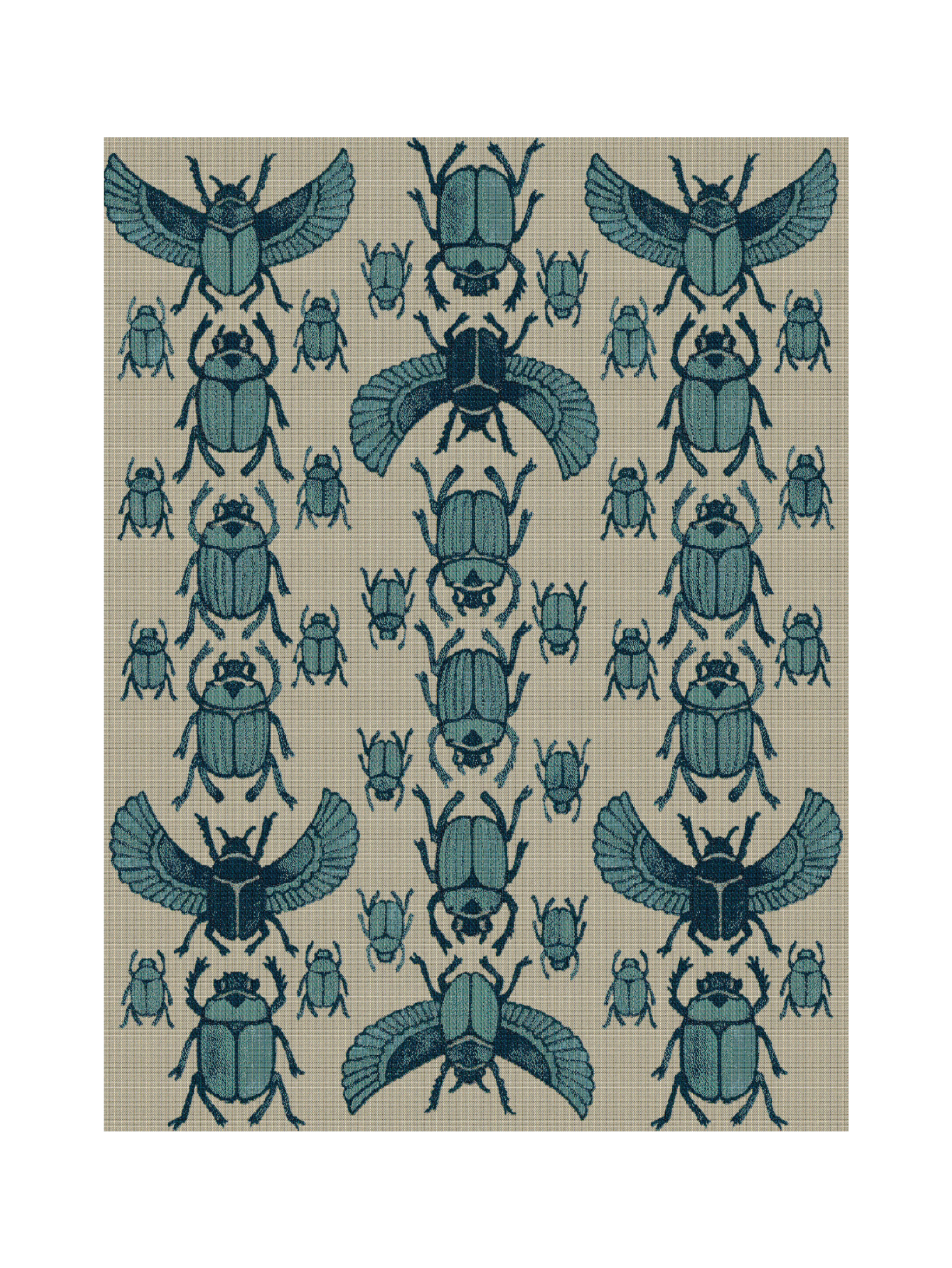 Blue Scarabs Blanket