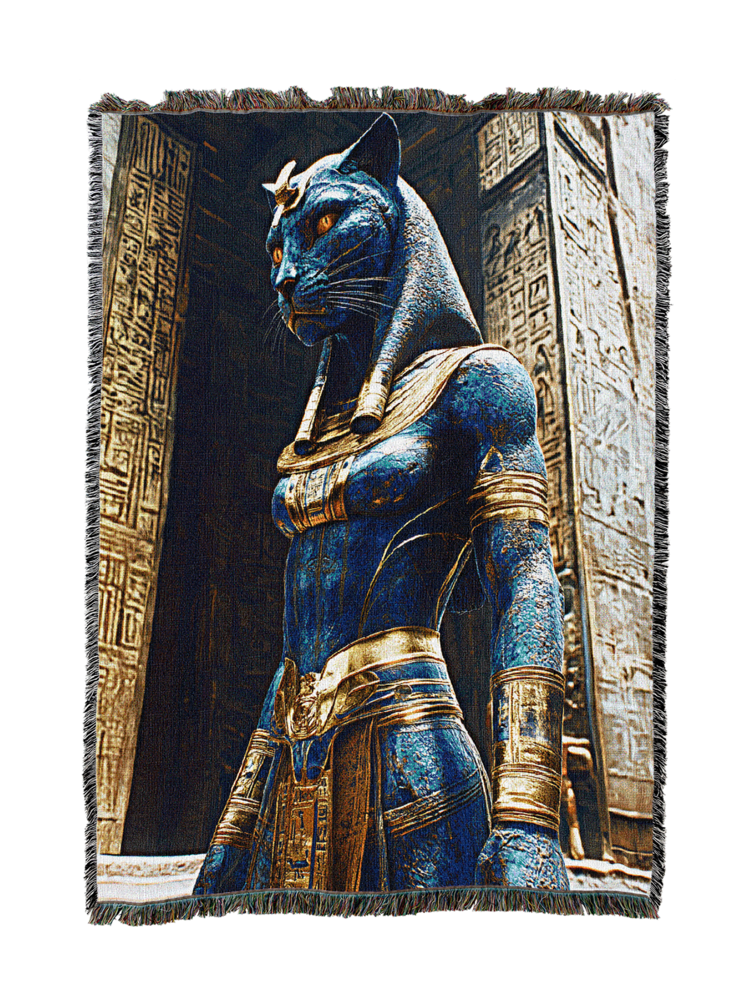 Egyptian Cat Pharaoh Blanket