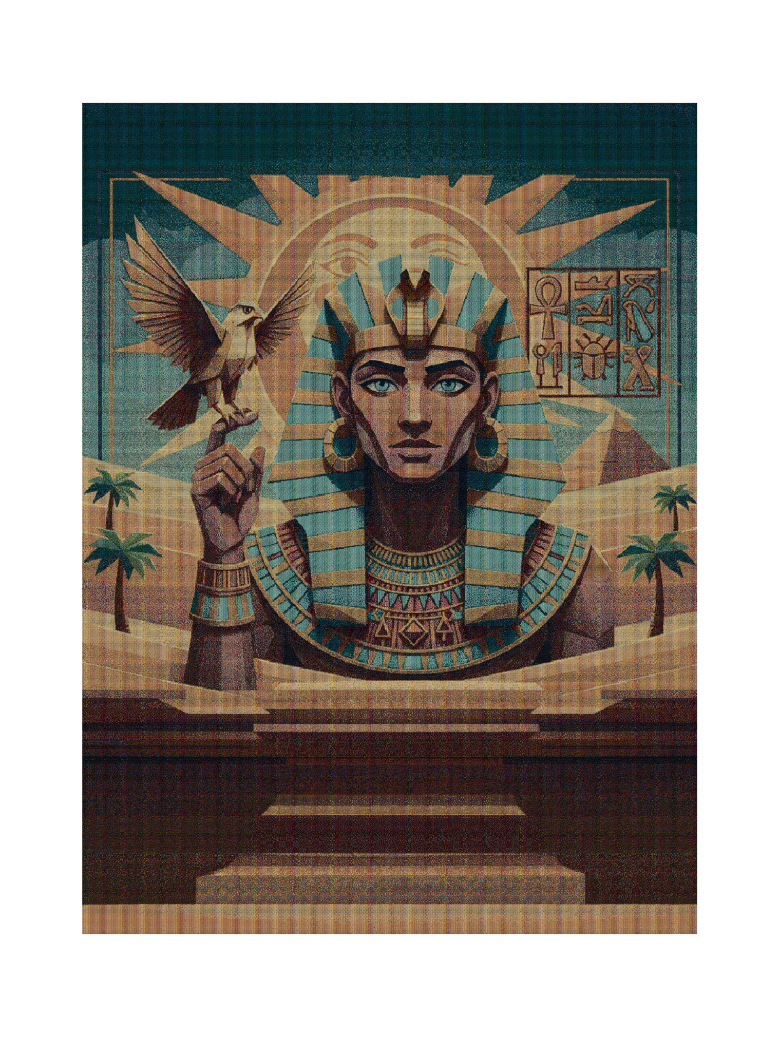 Egyptian Man Paper Blanket