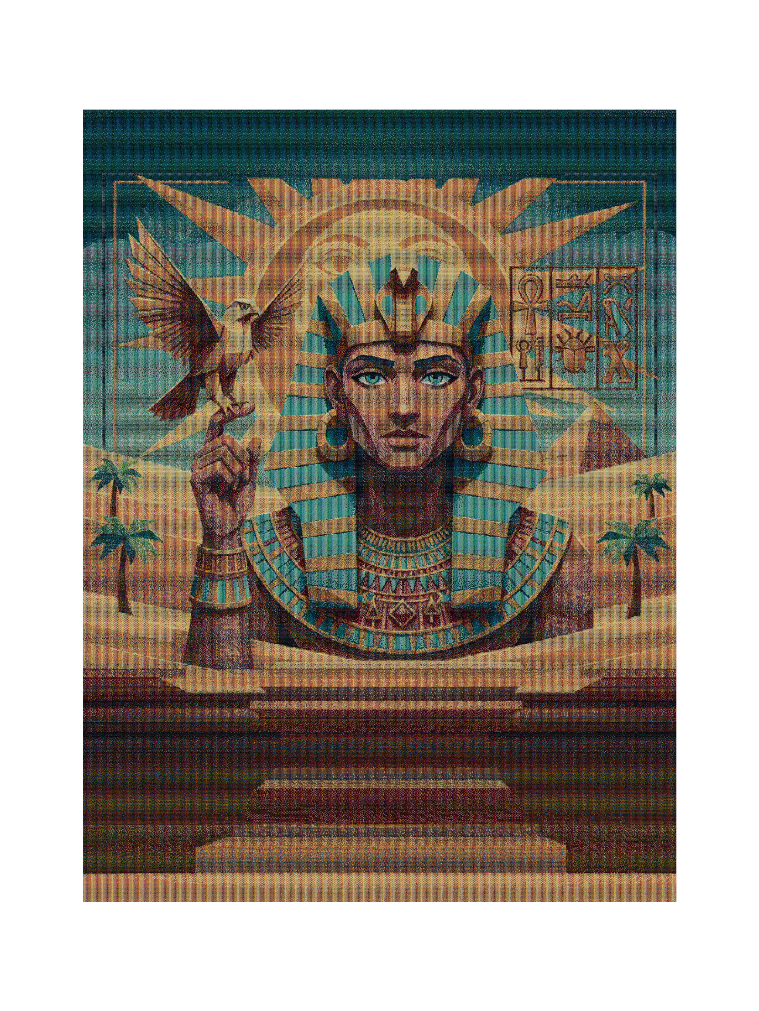 Egyptian Man Paper Blanket