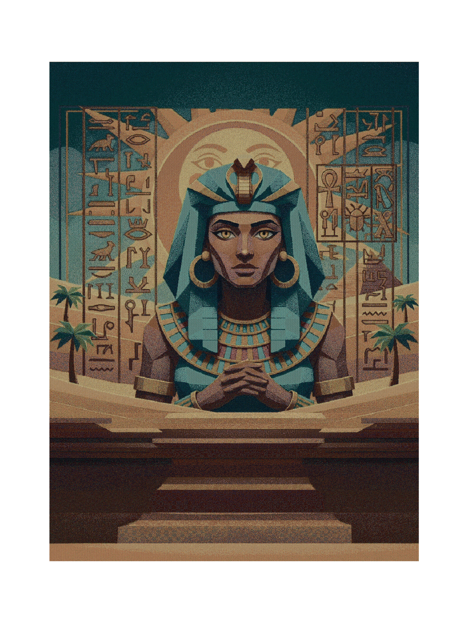 Egyptian Woman Paper Blanket