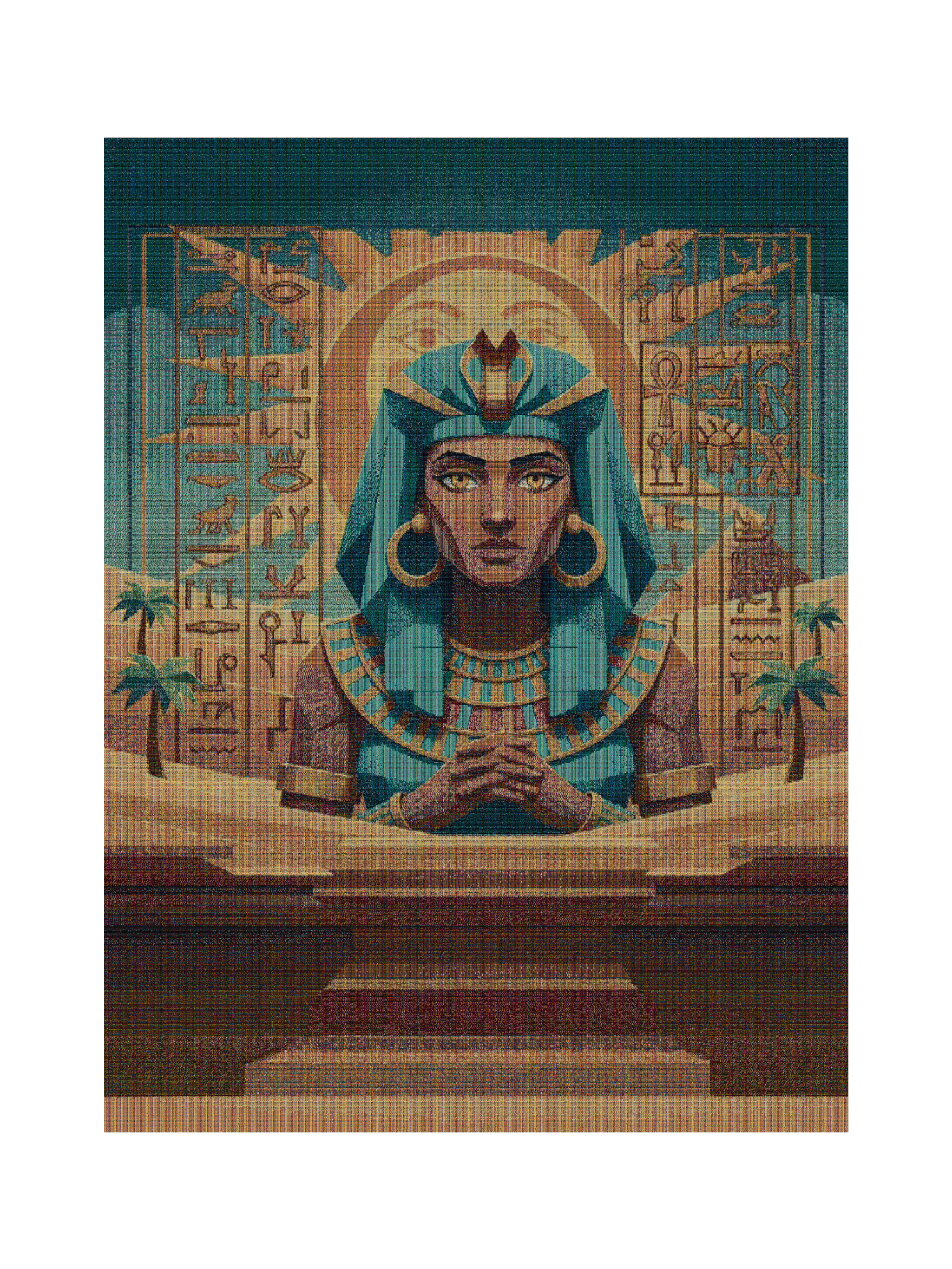 Egyptian Woman Paper Blanket