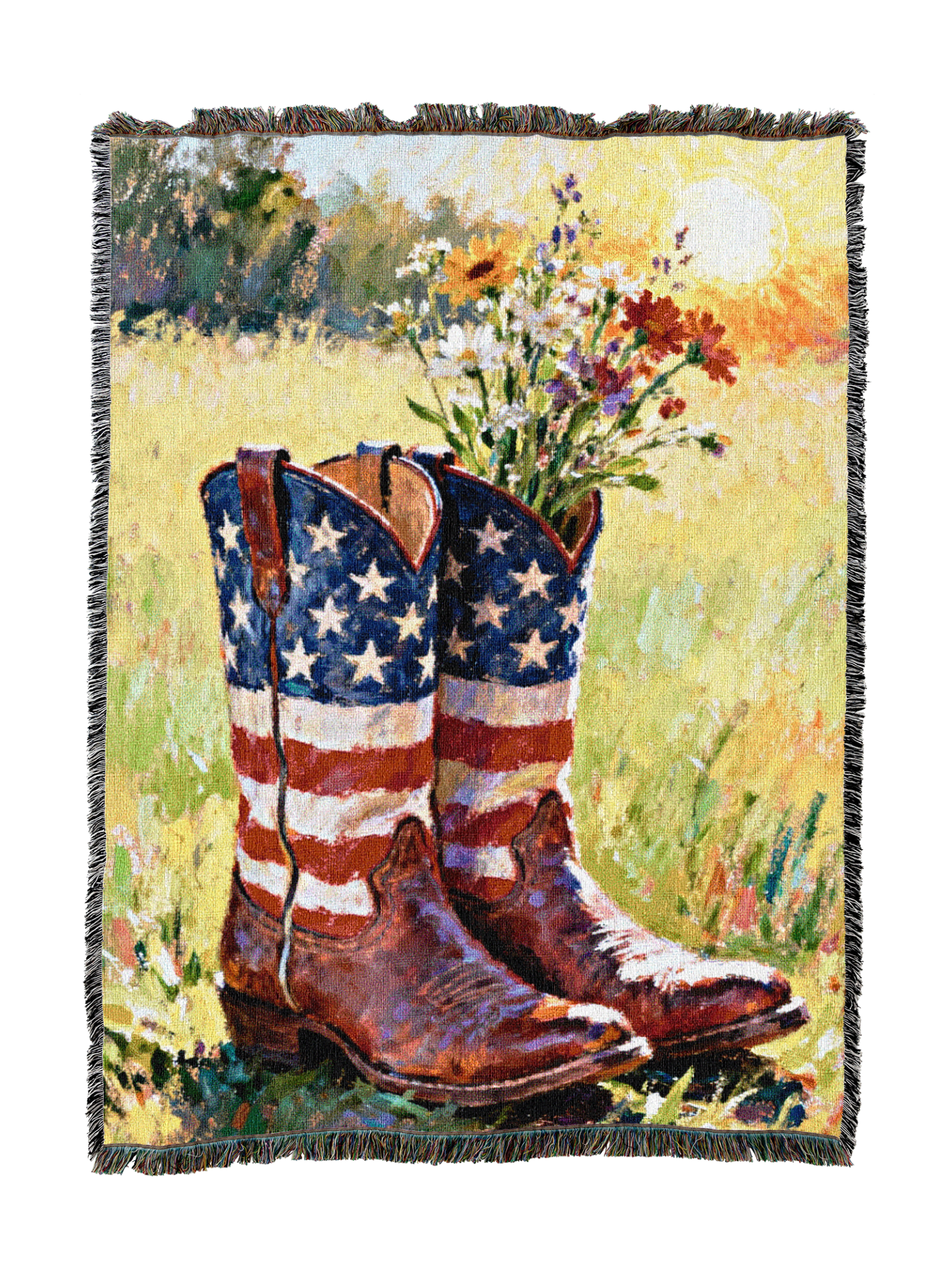 Blooming Boots Blanket