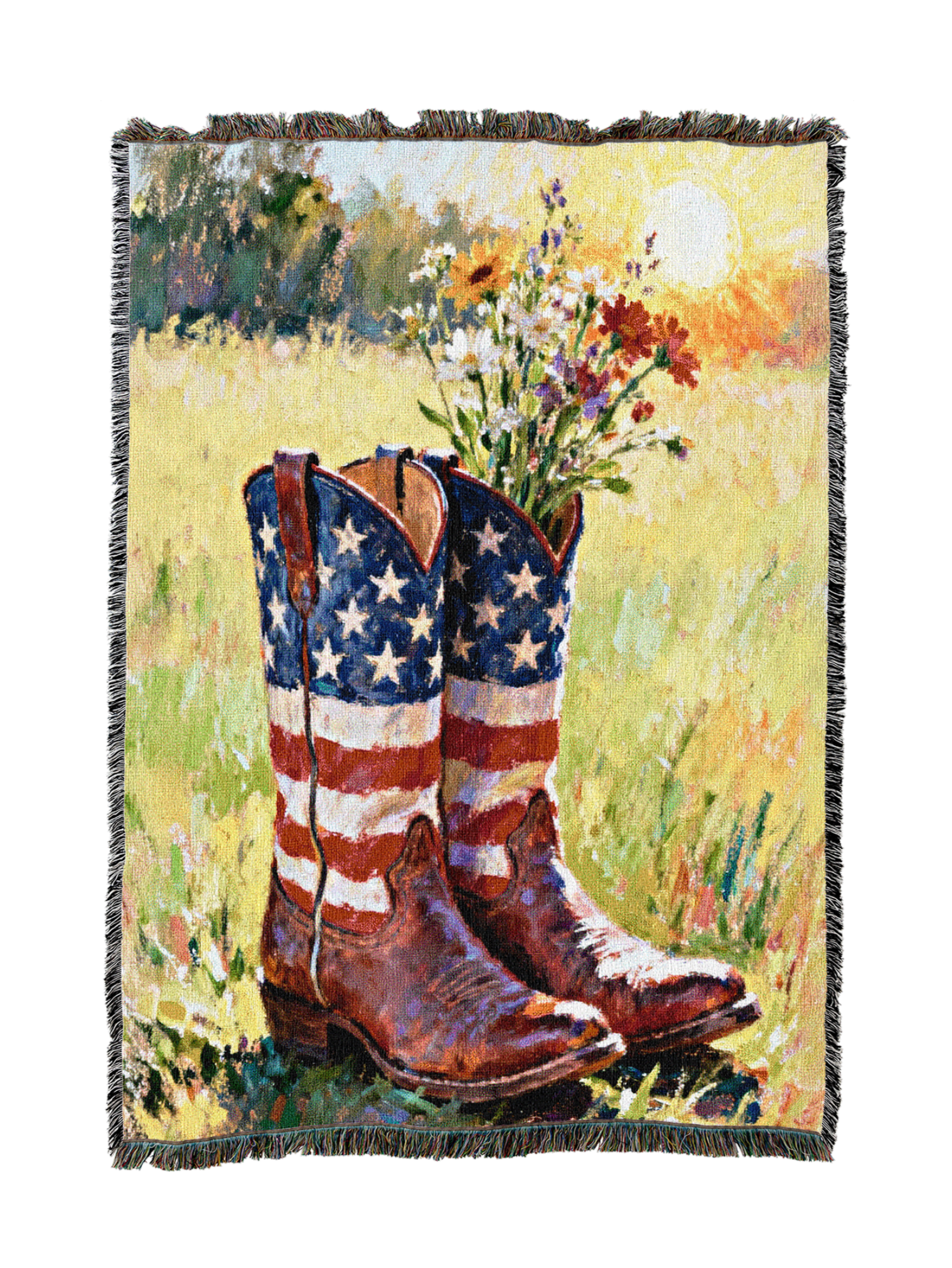 Blooming Boots Blanket
