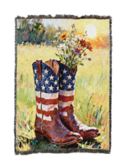 Blooming Boots Blanket