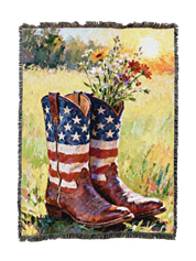 Blooming Boots Blanket