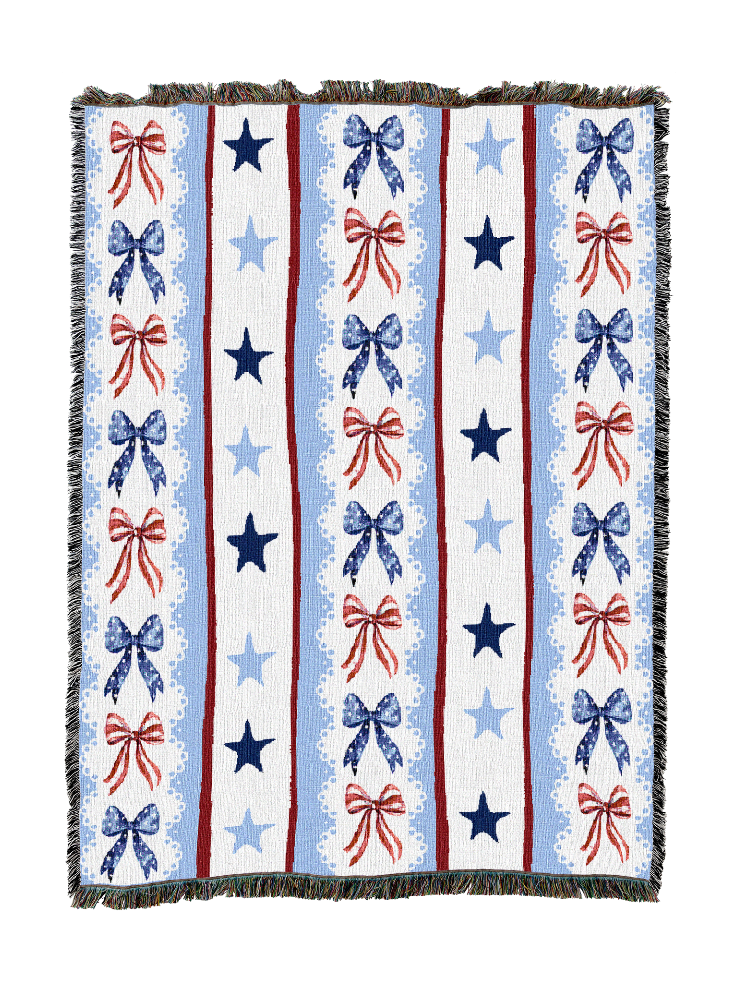 Red White And Lace Blanket