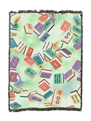 Falling Mahjong Tiles Blanket