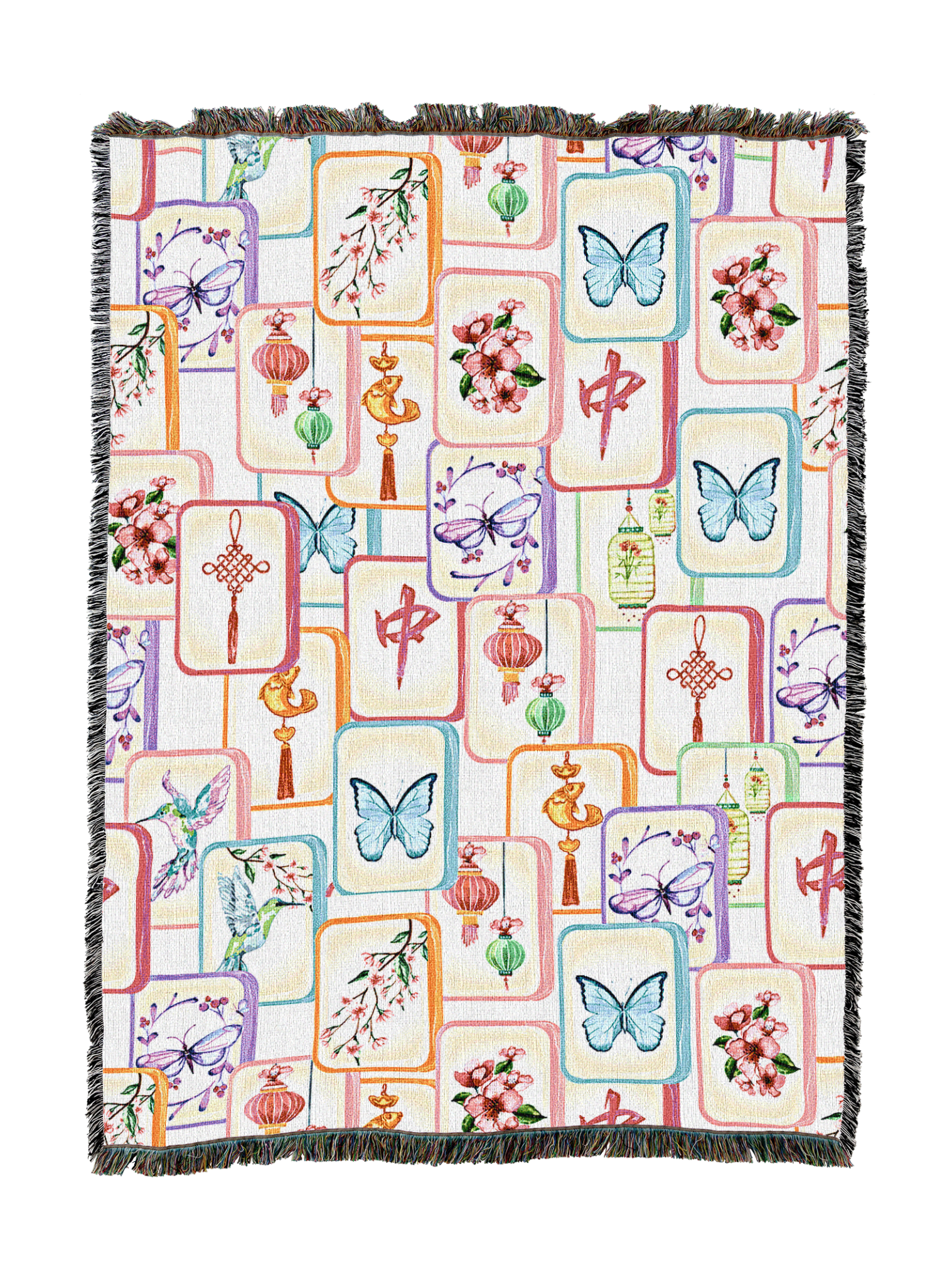 Mahjong Butterfly Blanket