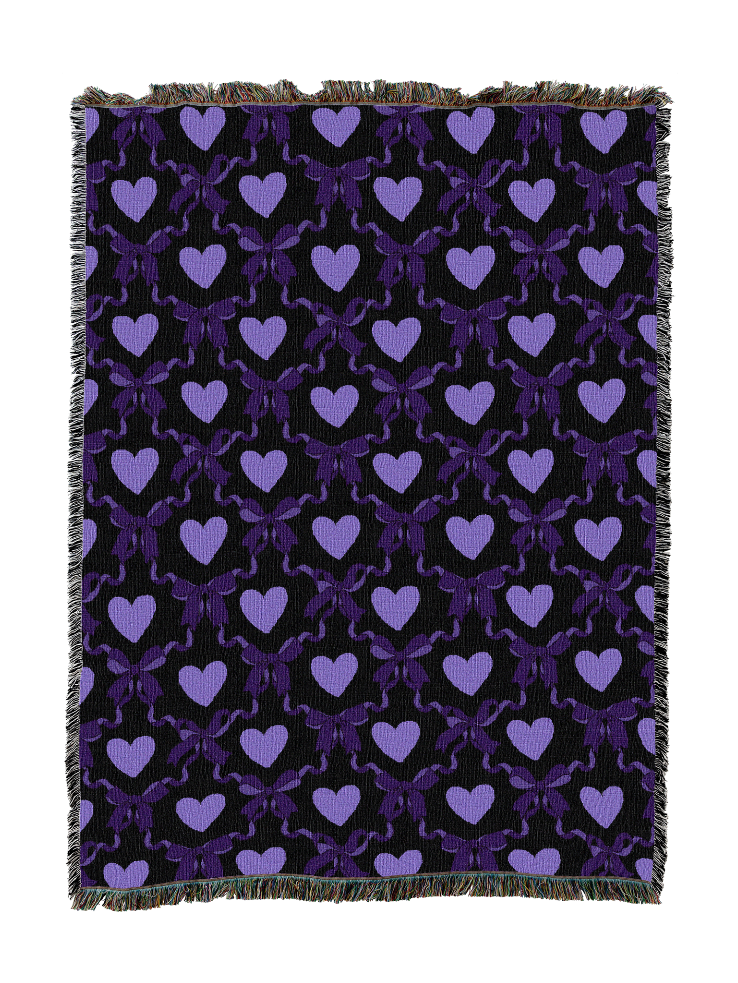 Dark Hearts And Bows Blanket
