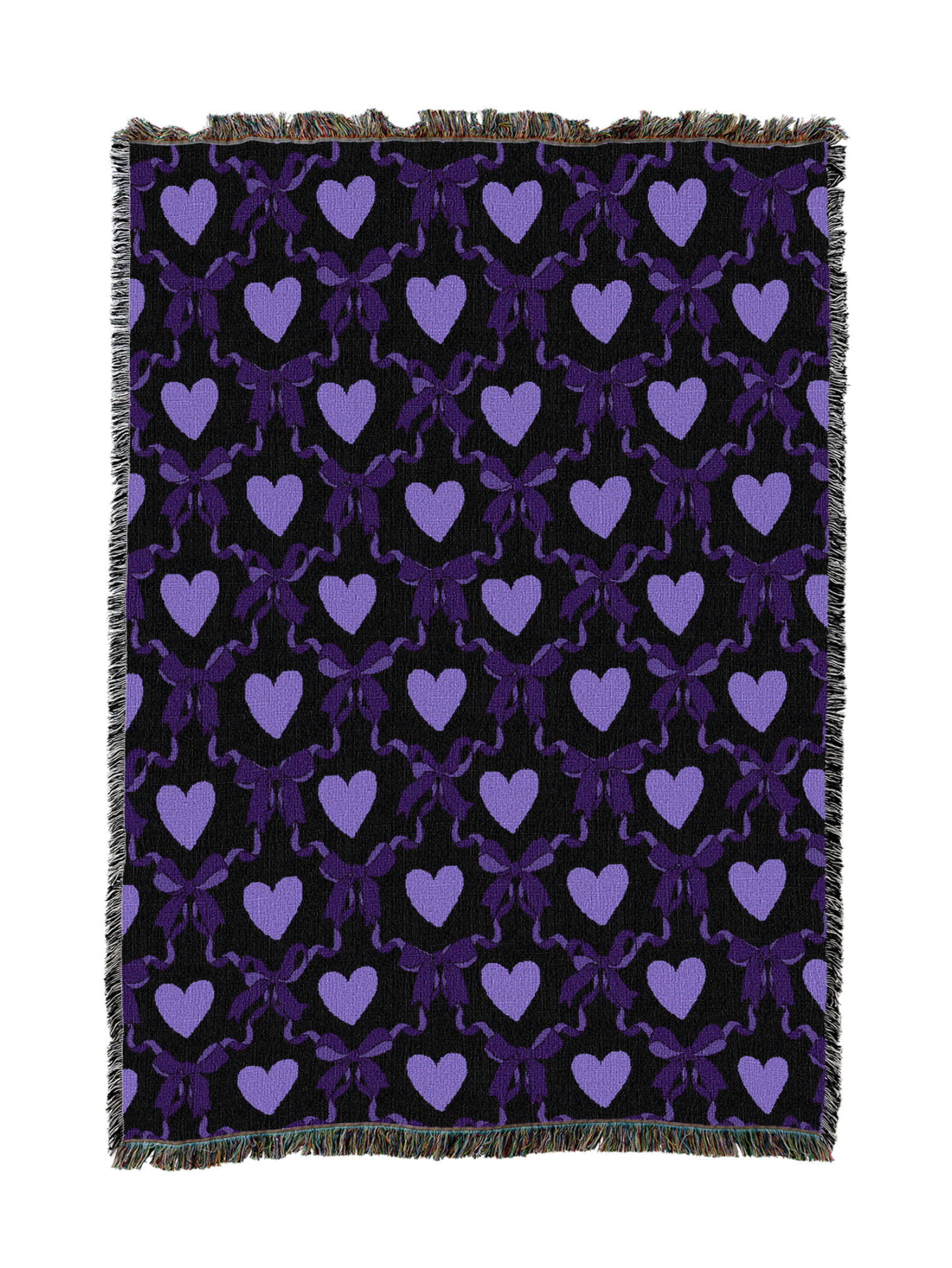 Dark Hearts And Bows Blanket