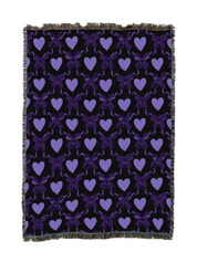 Dark Hearts And Bows Blanket